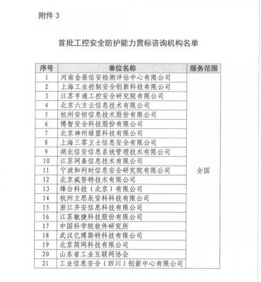上?？匕踩脒x首批工控安全防護(hù)能力貫標(biāo)咨詢機(jī)構(gòu)名單，賦能工業(yè)信息安全新高度